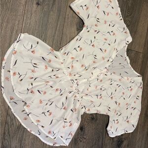 Floral White Kimono Top